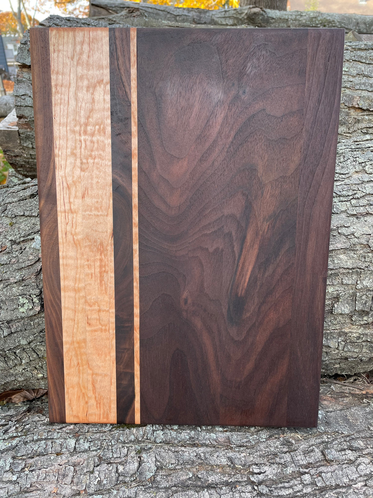 Black Walnut and Tiger Maple Charcuterie Board (24x12)