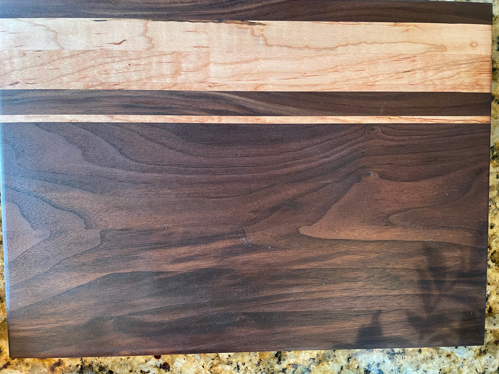 Black Walnut and Tiger Maple Charcuterie Board (24x12)